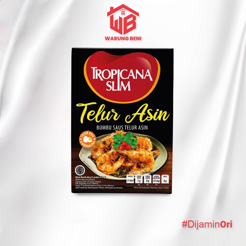 

Tropicana Slim Lebih Rendah Natrium Dan Lemak Bumbu Saus Telur Asin 22 gr