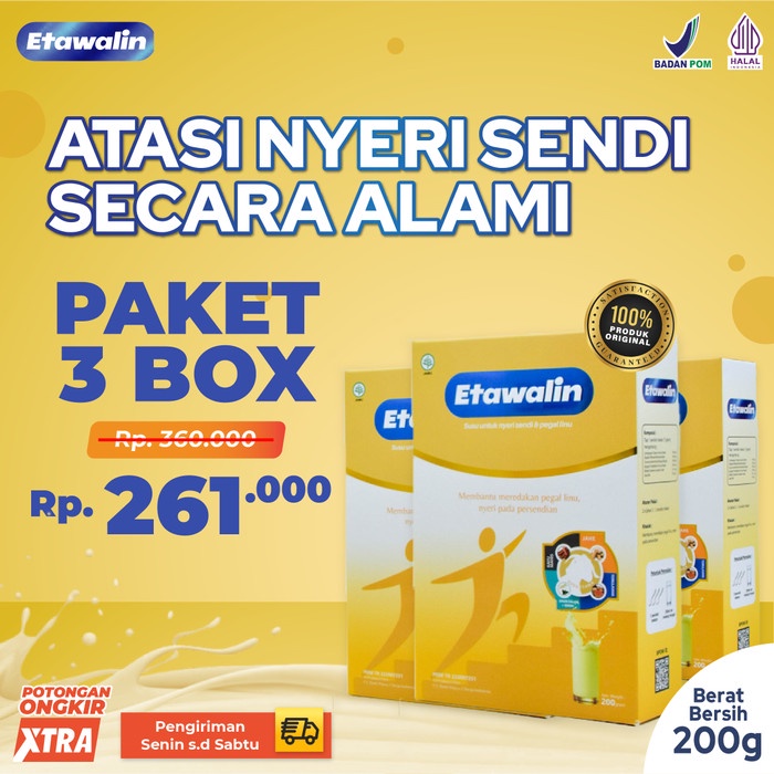 

Etawalin Susu Etawa Original Atasi Nyeri Sendi Dan Asam Urat 3 Box