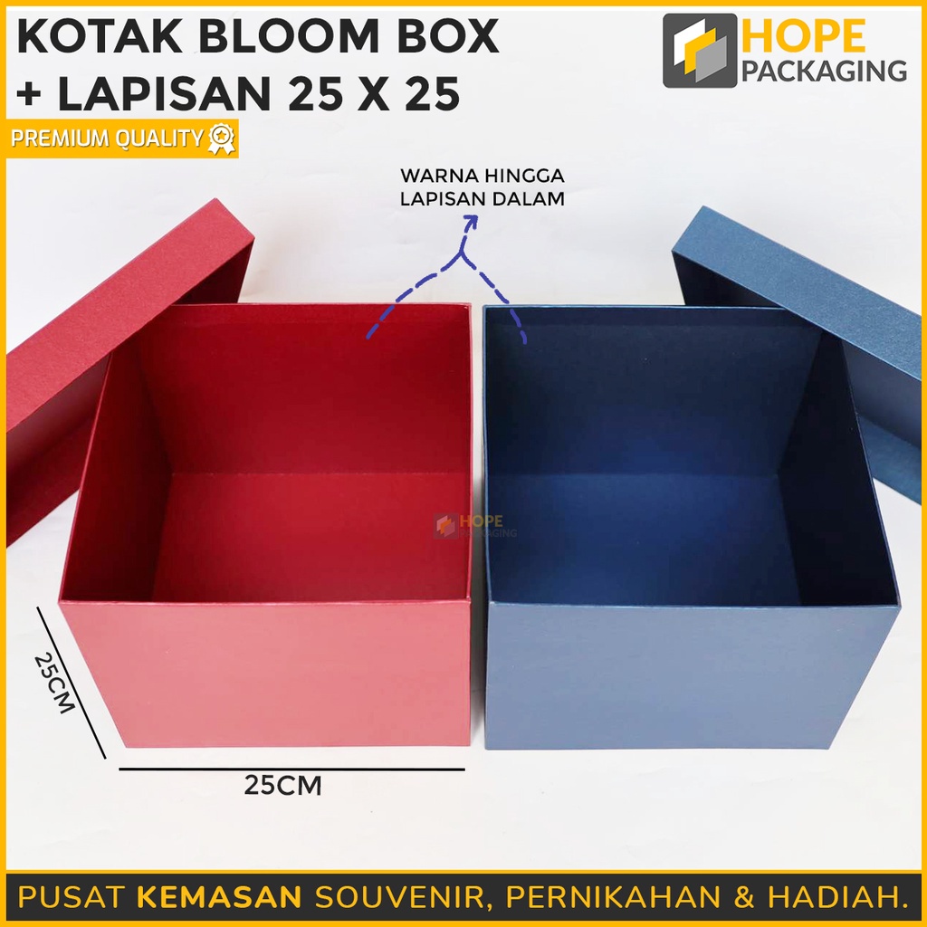 

Bloom Box Kotak Hampers + Lapisan / Square Flower Box / Kotak Kado Hampers Square / Kotak Kado /