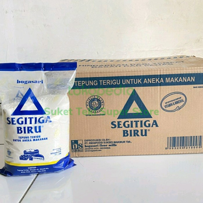 

Baru!! Tepung Terigu Segitiga Biru 1 kg PER DUS isi 12 x 1kg