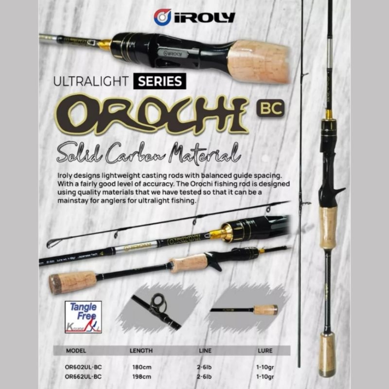 Joran Pancing Iroly Orochi Spinning Dan Baitcasting
