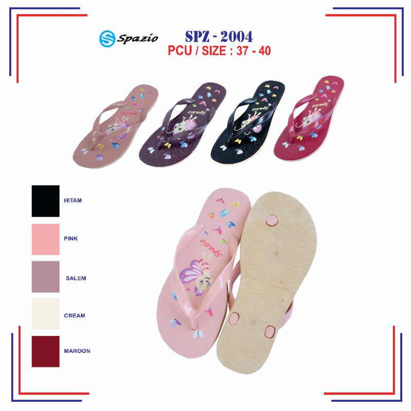 Sandal japit cewek spazio 2004 tanpa lem awet simpel