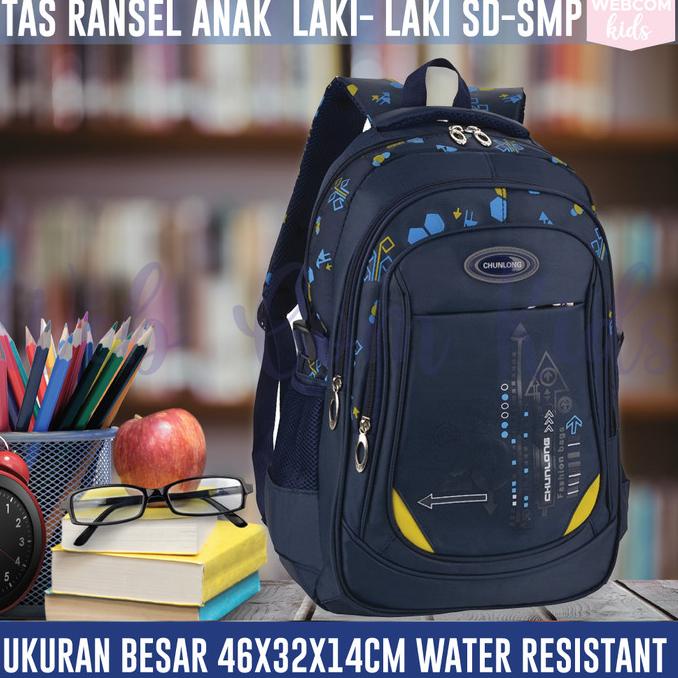Tas Ransel Anak - Tas Anak Laki Laki - Tas Sekolah Anak SD - Biru Tua