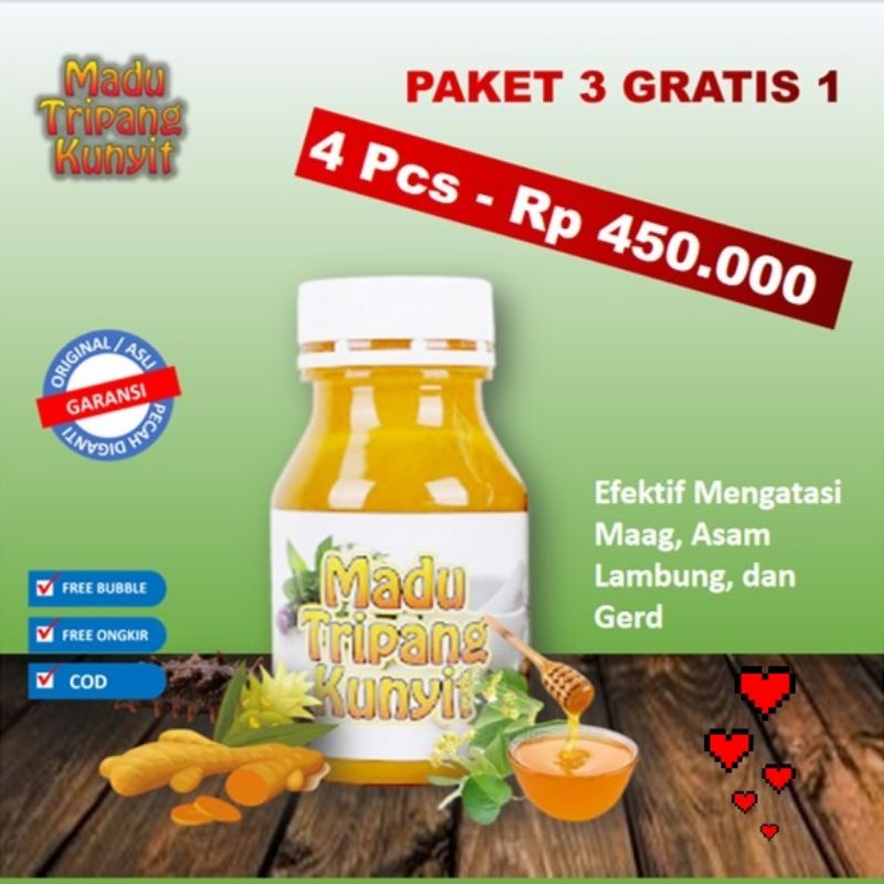 MADU TRIPANG KUNYIT ORIGINAL ASLI ALAMI MAAG ASAM LAMBUNG GERD - MADU TRIPANG