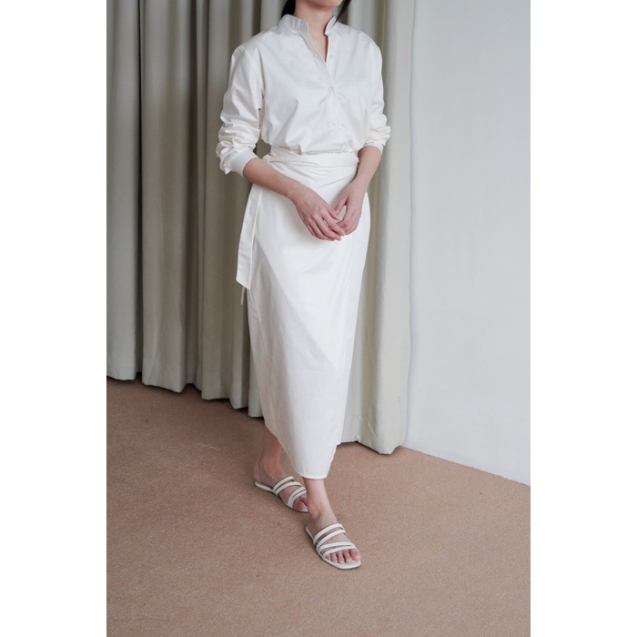 [Ori] Pafon Sada Dress - Broken White Terbatas