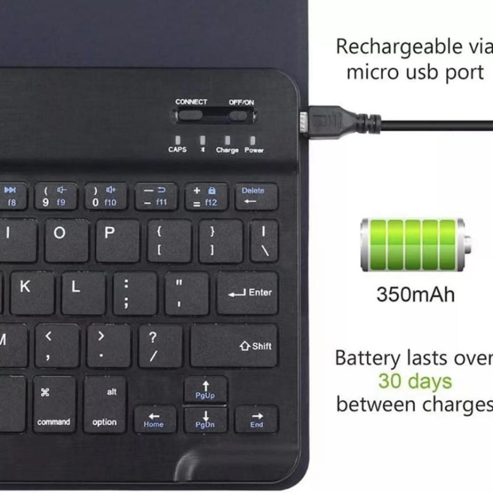 Promo 2023 Baru Keyboard case tablet 10.1 / Sarung tablet 10.1 inch / Case keyboard tablet universal Termurah
