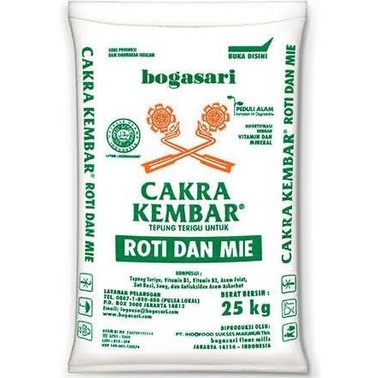 

Tepung Terigu Cakra Kembar 25Kg / 25 Kg 1 Karung / Ball Ready Stok zp 1071