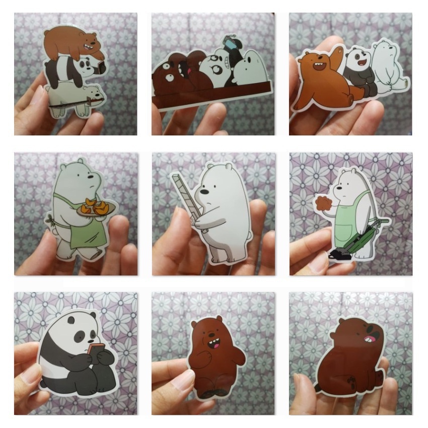 

[PROMO] 27 Sticker WE BARE BEARS (Decal Waterproof, Koper, Laptop dll)
