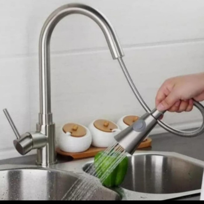 KRAN SINK TARIK STAINLES 304/ KERAN DAPUR PANTRY PULL OUT MODEL TOTO