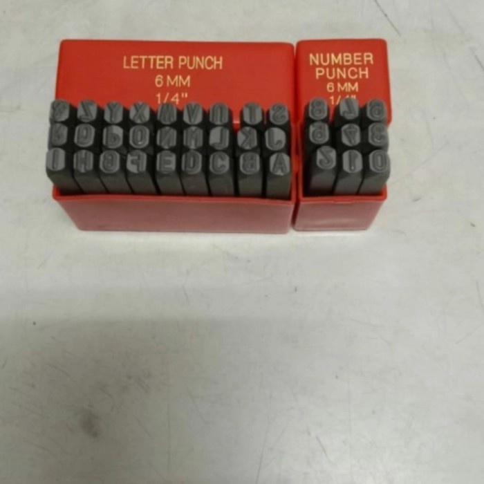 ✅New Ori Mata Ketok 6Mm 1/4 Huruf Dan Angka - Mata Ketok Huruf Angka 6Mm Terbatas