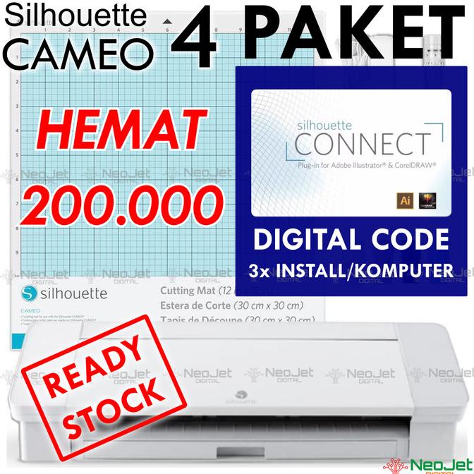 

Mesin Cutting Sticker Silhouette Cameo 4 Paket Connect Digital Code Kode 104