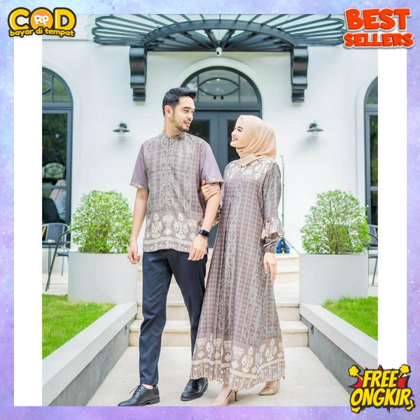 Kapelan Baju Suami Istri Kouple Bju Pasangan Pakaian Sarimbit Kekinian Stelan Couple Pesta Kondangan