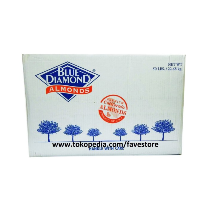 

(GOJEK/GRAB) KACANG ALMOND MENTAH BLUE DIAMOND 1 DUS ISI 22,68KG