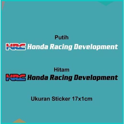 

Cutting Sticker HRC Honda Racing Development 17x1cm satuan Stiker Ora