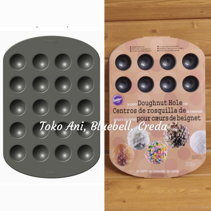 

✨Baru Wilton Doughnut Hole Pan / Loyang Setengah Bola - 20 Cav : 4.7X2.5 Cm. Berkualitas