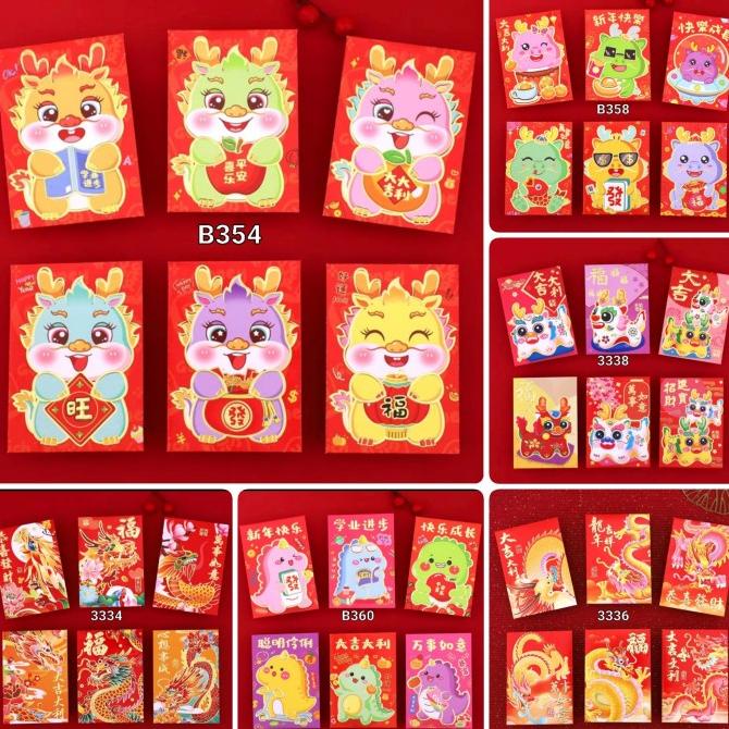 

Trend Angpao Naga 2024 Isi 6 Angpao Pendek Imlek Murah Ampau Sincia Grosir Limited Edition