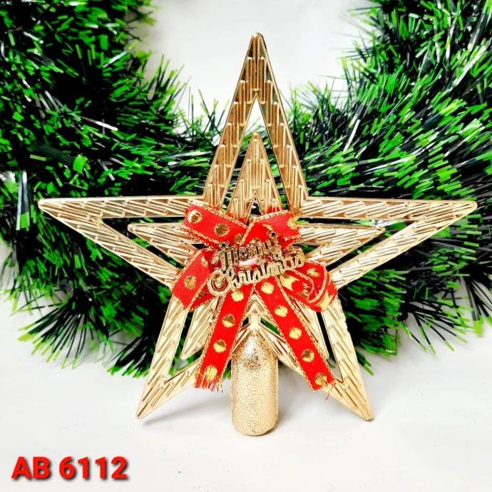 

Top Bintang Natal 15Cm Dekorasi Bintang Atas Pohon Hiasan Christmas Limited Edition