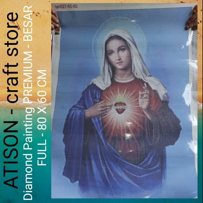 ✅Original Diamond Painting 5D - Bunda Maria  80 Cm X 60 Cm  Terbaru