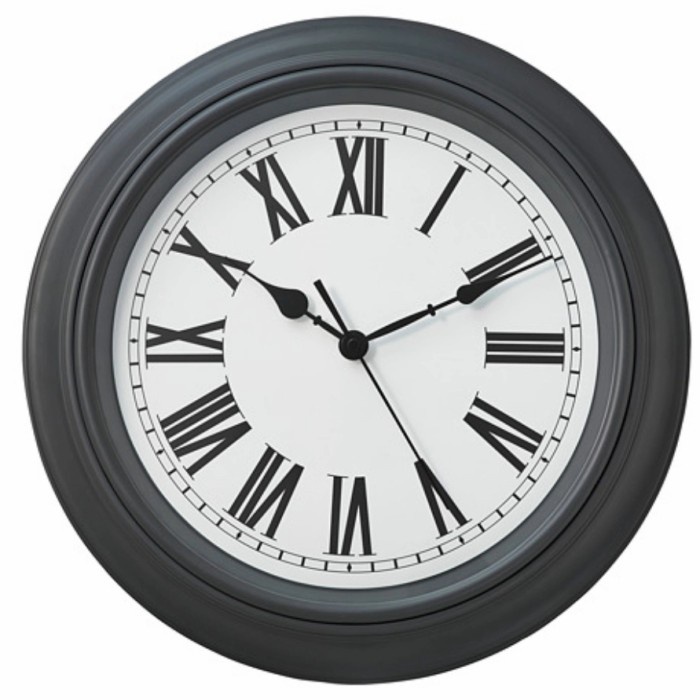 ✅Ready Dckd Jam Dinding Romawi Antik 40 Cm - Abu Tua Diskon