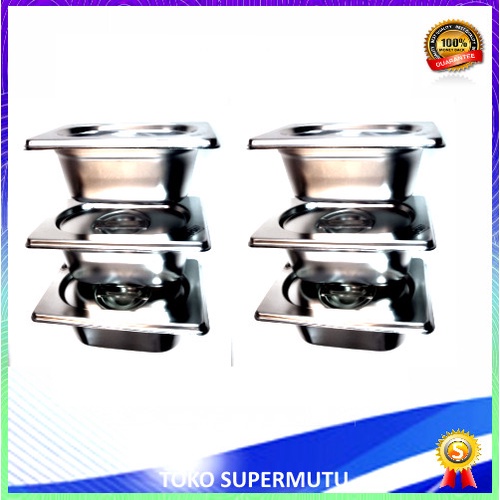 ✅Termurah Paket 6 Pcs Wadah Topping Es Krim 19100 Stainless Berkualitas