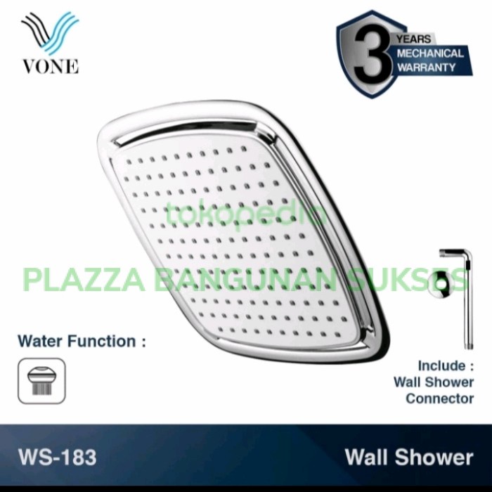 ✅Sale Wall Shower 8Inch Kotak Ws.183 Vone Berkualitas
