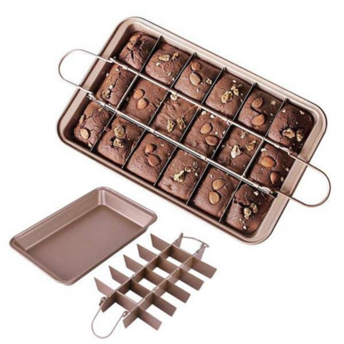 

✅Termurah Brownie Pan With Divider / Loyang Brownies Sekat Terbatas