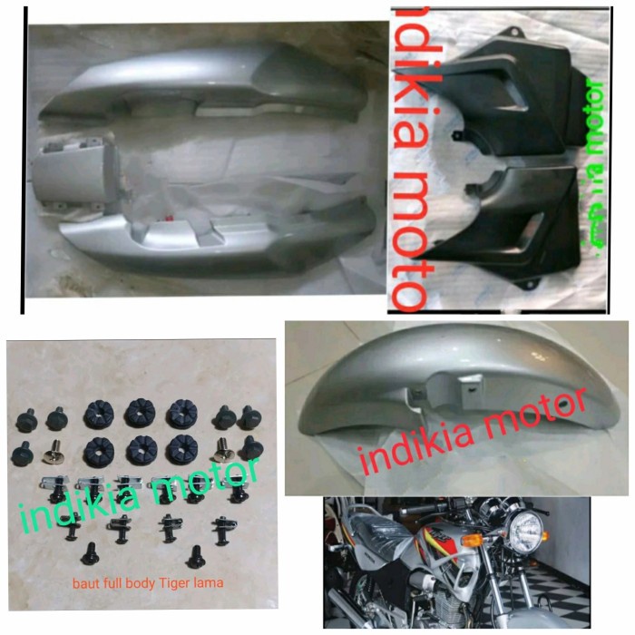 ✨COD Paketan Bodi Bok Aki Spakbor Depan Plus Baut Tiger Lama Silver Diskon