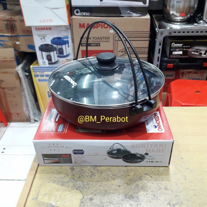 ✨Baru Panci Sukiyaki Shabu Shabu Grill Hot Pot Marble Akebonno 28 Cm Terbaru