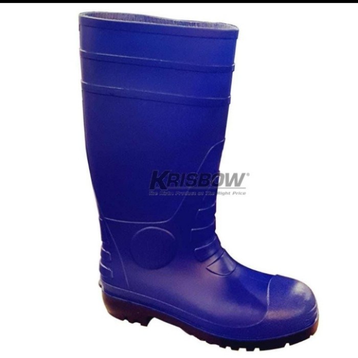 ✨COD Sepatu Safety Boot With Steel Midsole Krisbow Biru Bisa Sameday