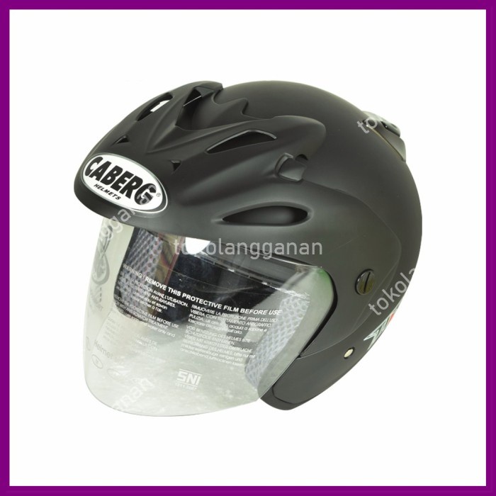 ✨New Caberg Helm Half Face Titan - Hitam Berkualitas