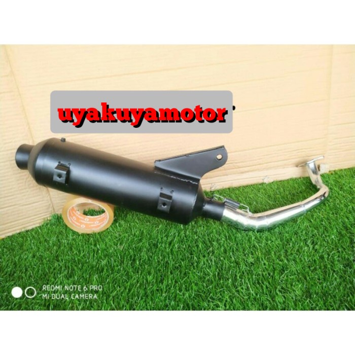 ✨New Ori Knalpot Racing Tsukigi Beat Fi Wave Model Leher Crome Bisa Sameday