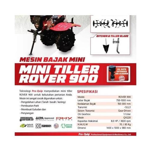Promo Mesin Bajak Mini Proquip Rover900 / Mini Tiller Cultivator