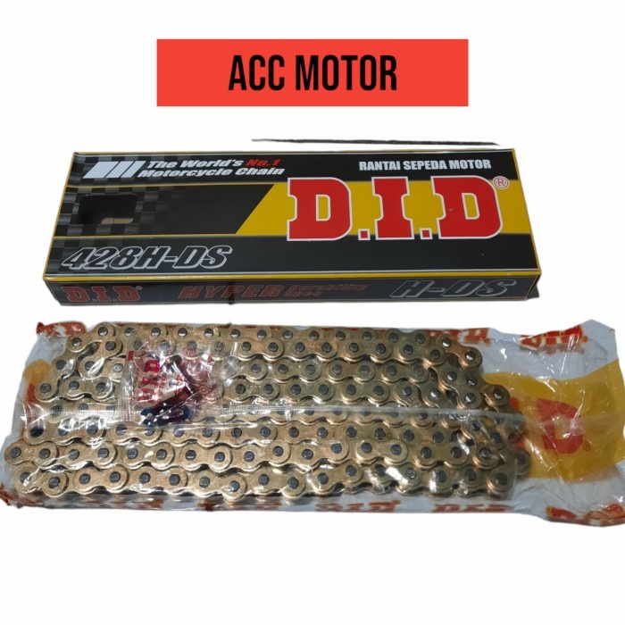 ✨Ori Rantai Rante Motor Did 428 Hds Gold 140L Mt15 Wr155 Xabre Yzf-R15 Terbatas