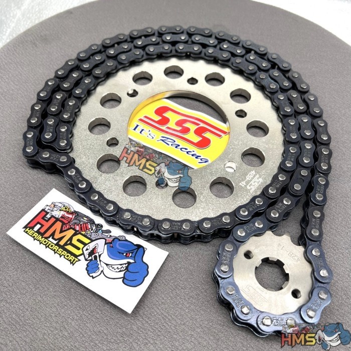 ✨Ori Gir Gear Set Sss 428 Cb 150 Cbr Megapro Tiger Verza Rantai Hitam 428H Terbatas