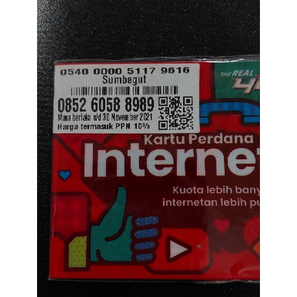 NOMOR CANTIK TELKOMSEL KARTU AS 4G SERI ABAB 8989 RAPIH - 085X 6058 8989