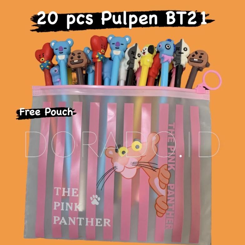 

TERMURAH 20 pcs pulpen gel karakter random FREE POUCH ORIGINAL PROMO