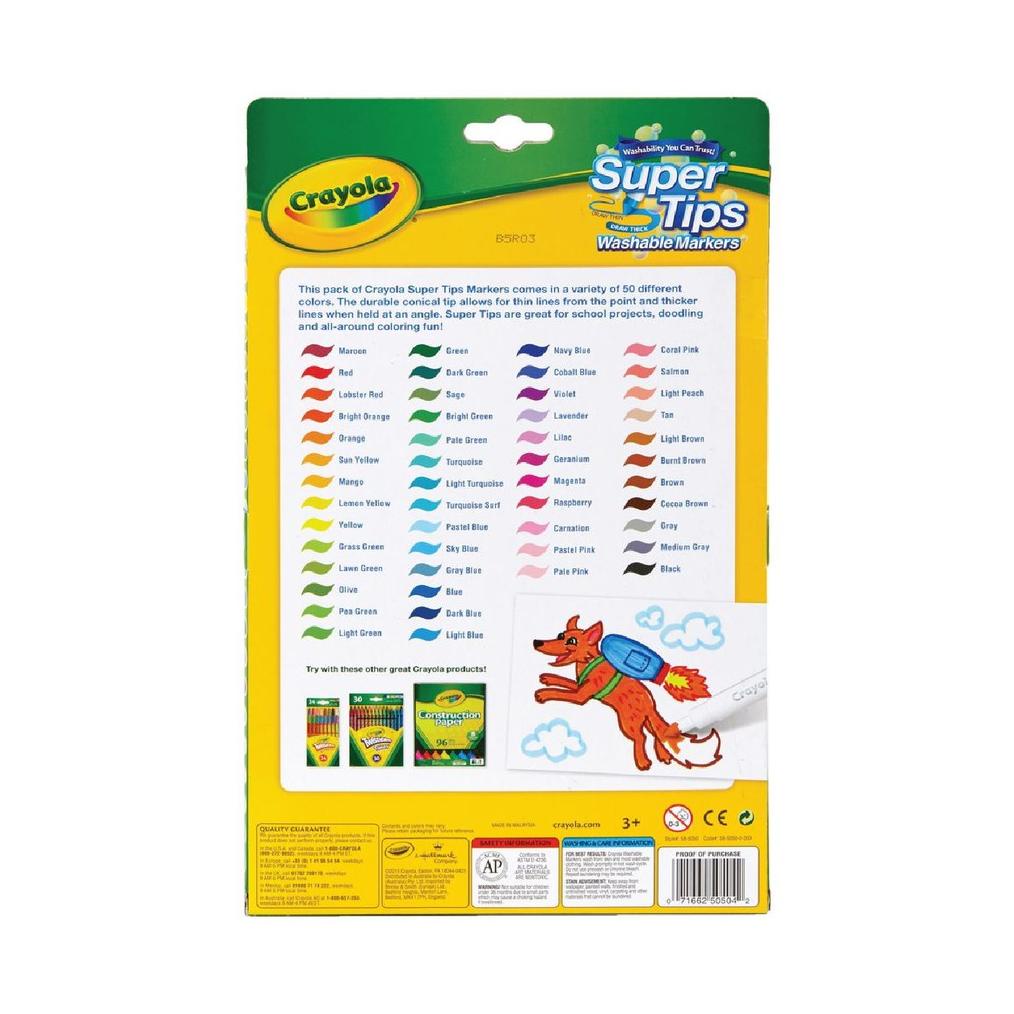 

MURAH Crayola Washable Supertips Super Tips Marker Markers 20 Color PROMO SPECIAL