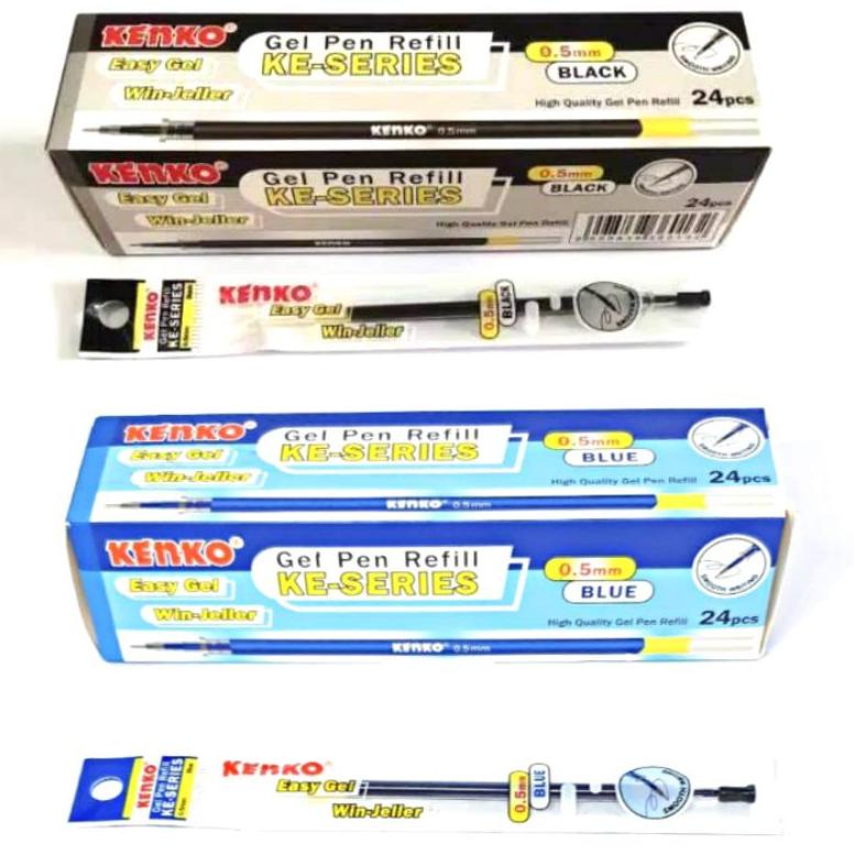 

TERLARIS [1 BOX / 24 PCS] Refill KENKO Gel Pen KE-SERIES Easy Gel Win Jeller PROMO TERMURAH