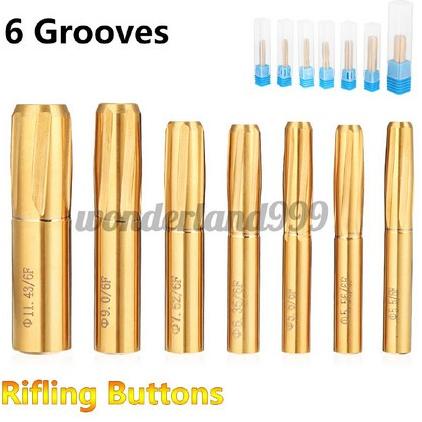 6 Alur Tungsten Push Rifling Button Chamber Helical Reamer Tool