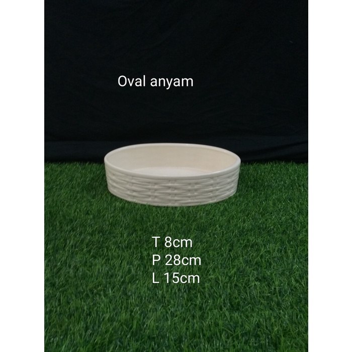 Promo Vas Keramik Oval Anyam