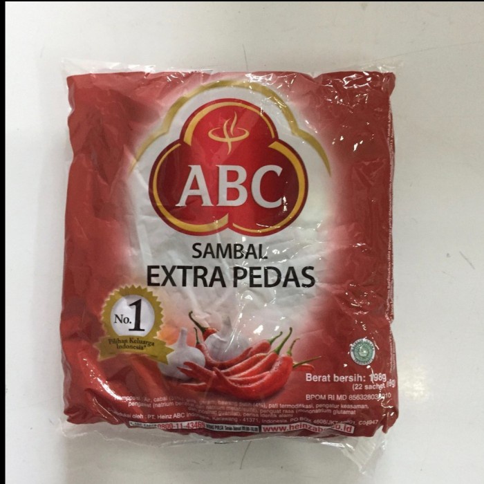 

ABC Sambal Extra Pedas 22 x 9 Grm/Bag