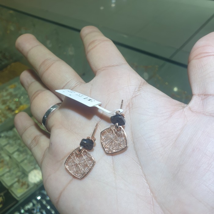 ✨Termurah Anting Lavani Rosegold New Emas 750 Bisa Gojek
