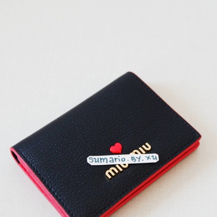 ✨New Miu Business Bisnis Card Wallet Dompet Kartu Card Holder Miu Diskon
