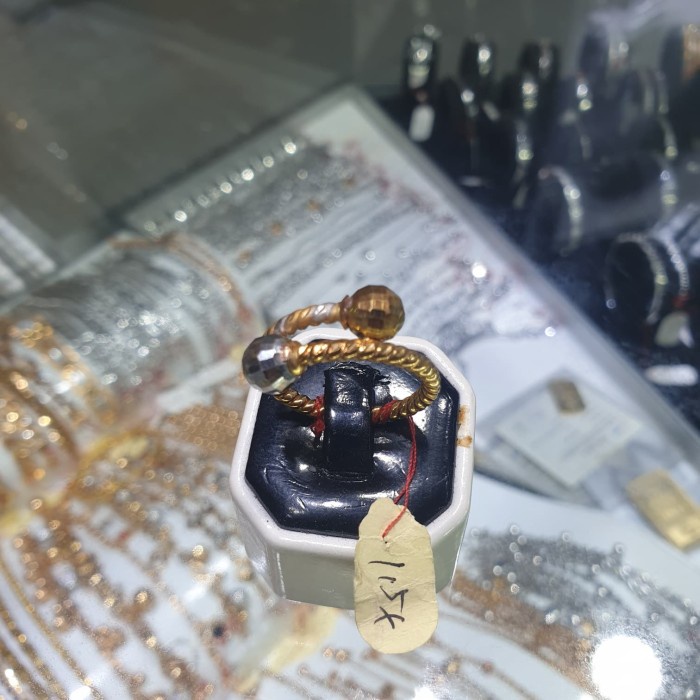 ✨Termurah Cincin Emas 375 Kombinasi Spiral Bisa Sameday