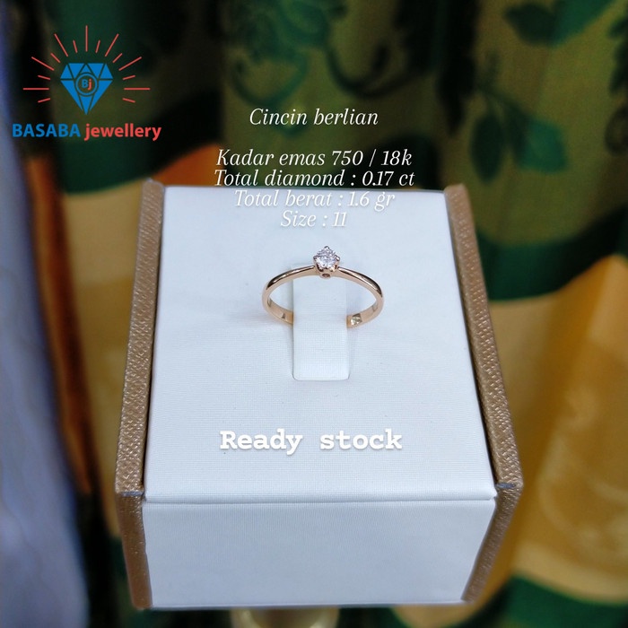 ✨Termurah Cincin Berlian Cincin Emas Asli Cincin Wanita Berlian Asli Terbatas