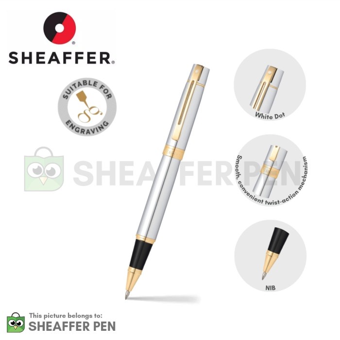 

✨Sale Sheaffer® Sgc 300 Chrome Gold Plate Rollerball Berkualitas