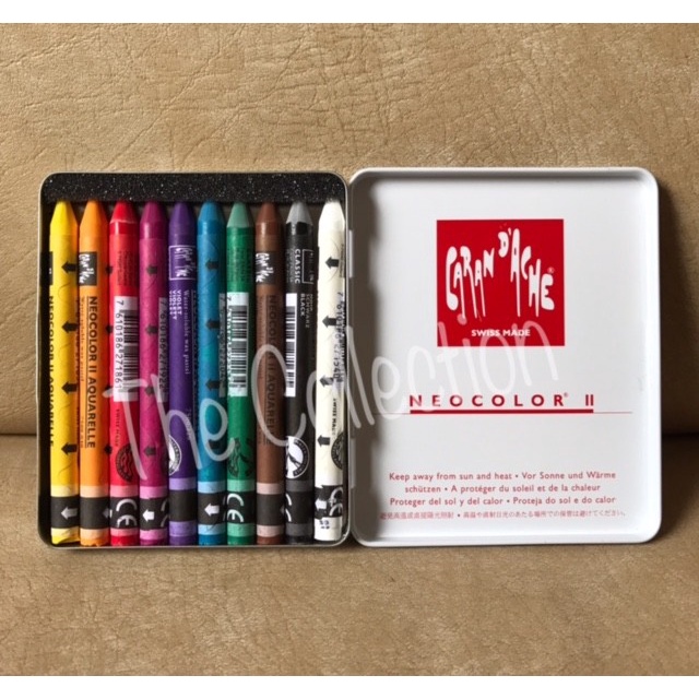 

✨Sale Atk0338Cr 10 Warna Neo 2 Carandache Caran D'Ache Karandas Crayon Refil Limited