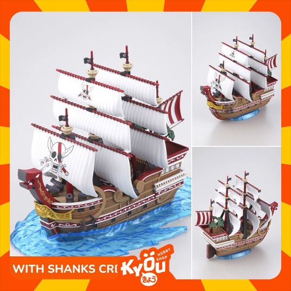 ✨Baru Grand Ship Collection Mg Red Force W/ Red-Haired Shanks Crew Model Kit Limited