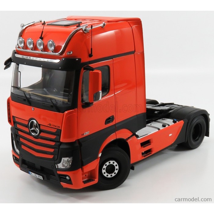 ✨New 1/18 Nzg Mercedes Actros Gigaspace Truck Orange Green Diecast Miniatur Terbatas
