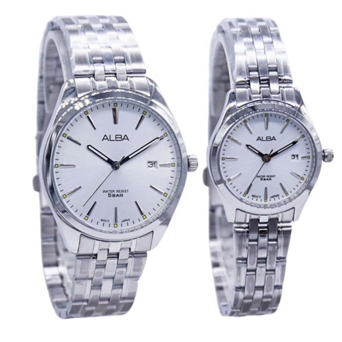 ✅Ori Jam Tangan Couple Original Pasangan Alba As9Q91 And Alba Ah7Bm7 St Bisa Gojek